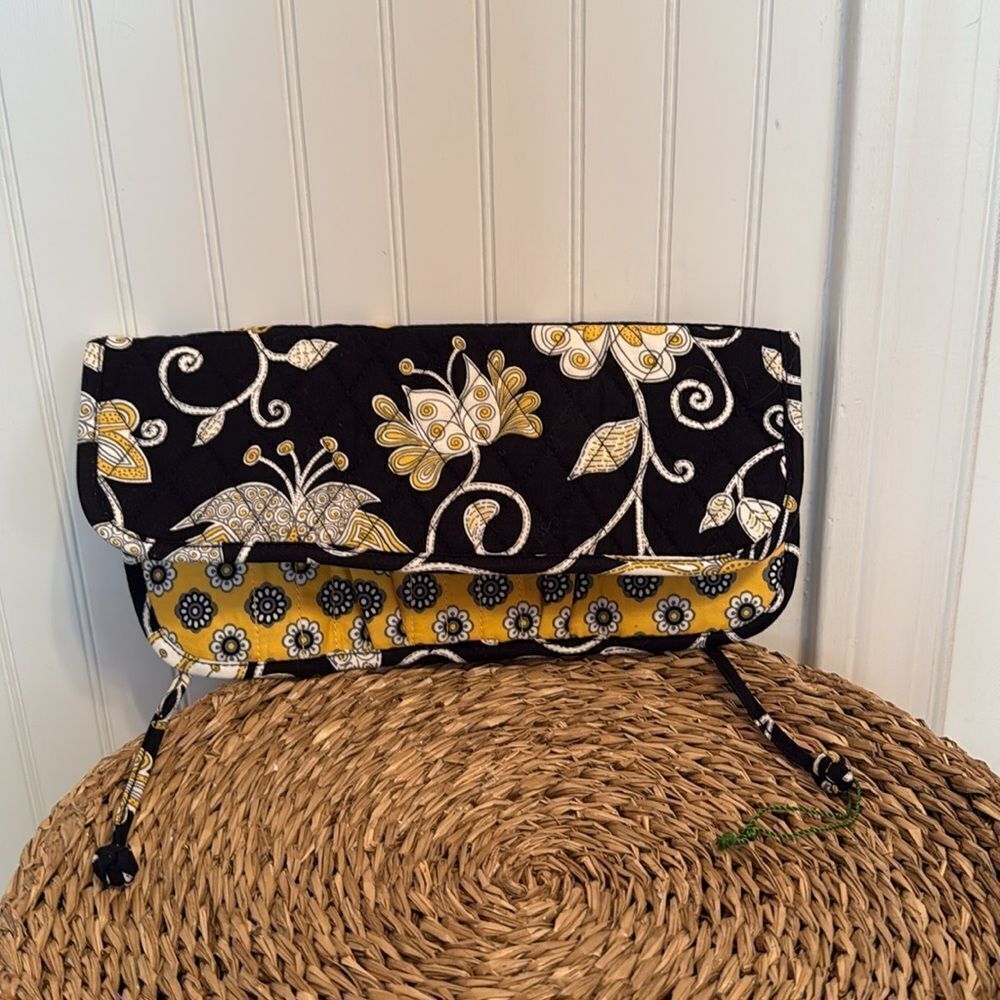 Vera Bradley Yellow and Black Floral Bag